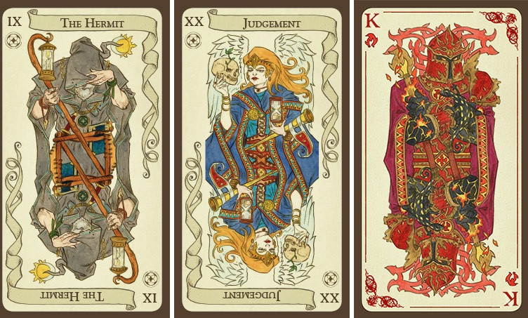 Alcune lame dei Loka Tarot